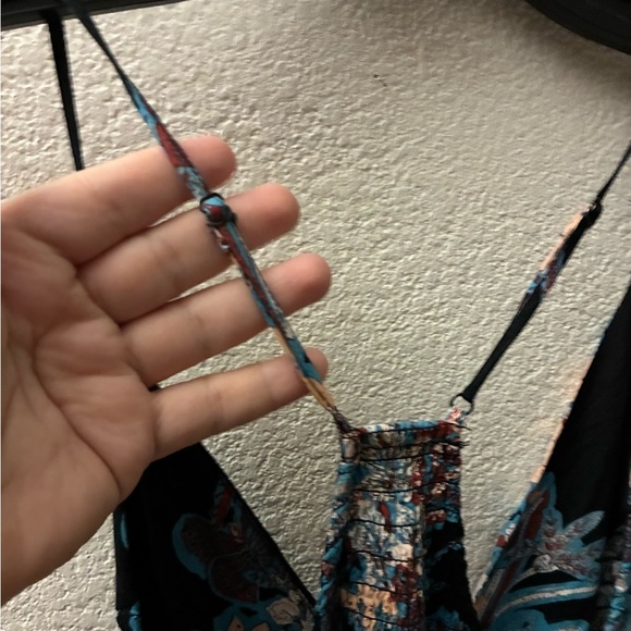 Intimately Free People Through The Vine Maxi Long Dark Floral Smocked Dress XS - Picture 10 of 13